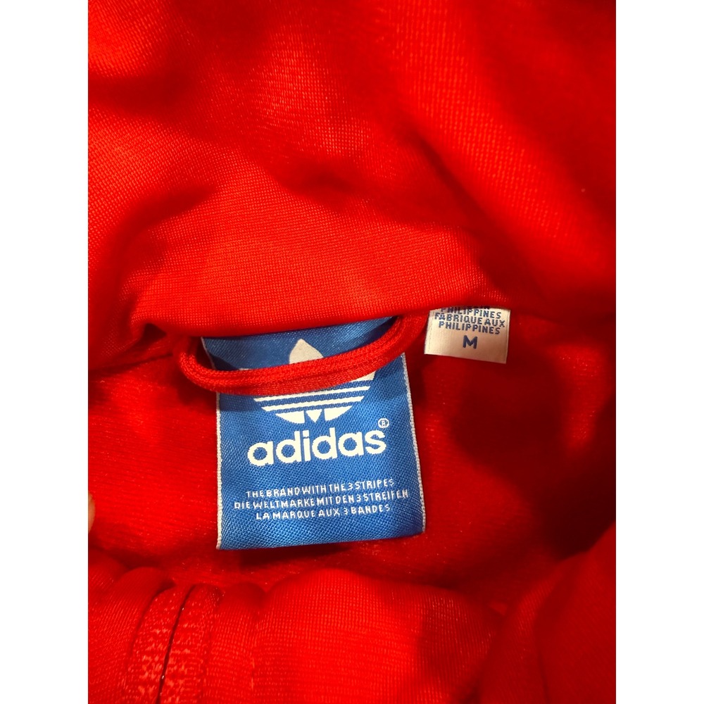 Adidas Originals Firebird Track Jacket Red White 3-Stripe Trefoil Mens Medium - Picture 3 of 8